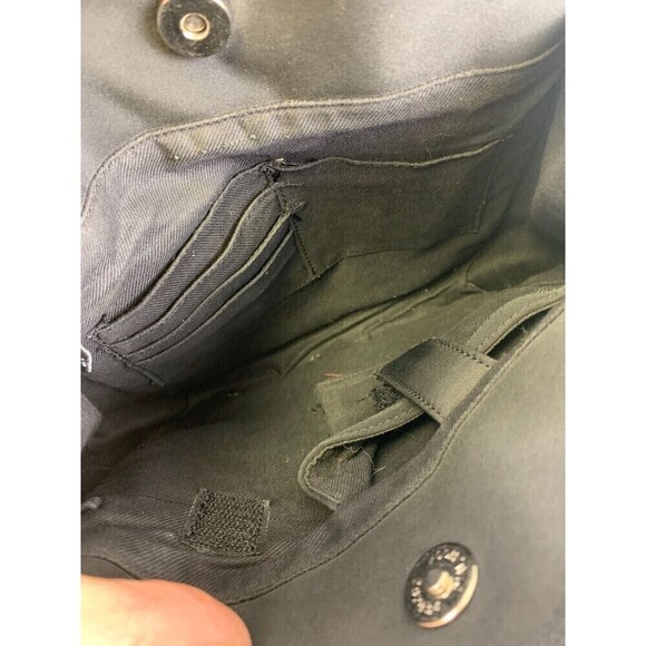 Vintage Nine West Mini Backpack Black Zip Around Rectangle Flat Snap Microfiber - Picture 10 of 15